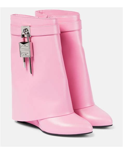 givenchy shark boots pink|Givenchy shark lock boots outfit.